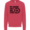 My Chains Set Me Free Cycling Cyclist Bike Mens Sweatshirt Jumper Heliconia