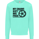My Chains Set Me Free Cycling Cyclist Bike Mens Sweatshirt Jumper Peppermint
