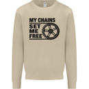 My Chains Set Me Free Cycling Cyclist Bike Mens Sweatshirt Jumper Sand