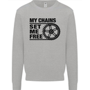 My Chains Set Me Free Cycling Cyclist Bike Mens Sweatshirt Jumper Sports Grey