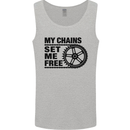 My Chains Set Me Free Cycling Cyclist Bike Mens Vest Tank Top Sports Grey