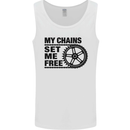 My Chains Set Me Free Cycling Cyclist Bike Mens Vest Tank Top White