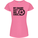 My Chains Set Me Free Cycling Cyclist Bike Womens Petite Cut T-Shirt Azalea