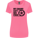 My Chains Set Me Free Cycling Cyclist Bike Womens Wider Cut T-Shirt Azalea