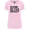 My Chains Set Me Free Cycling Cyclist Bike Womens Wider Cut T-Shirt Light Pink