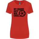 My Chains Set Me Free Cycling Cyclist Bike Womens Wider Cut T-Shirt Red