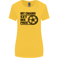 My Chains Set Me Free Cycling Cyclist Bike Womens Wider Cut T-Shirt Yellow