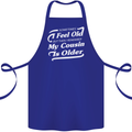 My Cousin is Older 30th 40th 50th Birthday Cotton Apron 100% Organic Royal Blue