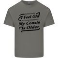 My Cousin is Older 30th 40th 50th Birthday Kids T-Shirt Childrens Charcoal