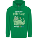 My Dinosaur Ate Your Unicorn Funny T-Rex Childrens Kids Hoodie Irish Green
