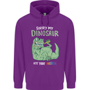My Dinosaur Ate Your Unicorn Funny T-Rex Childrens Kids Hoodie Purple