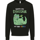 My Dinosaur Ate Your Unicorn Funny T-Rex Kids Sweatshirt Jumper Black