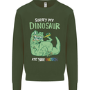 My Dinosaur Ate Your Unicorn Funny T-Rex Kids Sweatshirt Jumper Forest Green