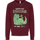 My Dinosaur Ate Your Unicorn Funny T-Rex Kids Sweatshirt Jumper Maroon