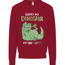 My Dinosaur Ate Your Unicorn Funny T-Rex Kids Sweatshirt Jumper Red