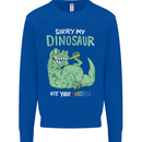 My Dinosaur Ate Your Unicorn Funny T-Rex Kids Sweatshirt Jumper Royal Blue