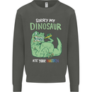 My Dinosaur Ate Your Unicorn Funny T-Rex Kids Sweatshirt Jumper Storm Grey