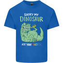 My Dinosaur Ate Your Unicorn Funny T-Rex Kids T-Shirt Childrens Royal Blue