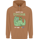 My Dinosaur Ate Your Unicorn Funny T-Rex Mens 80% Cotton Hoodie Caramel Latte
