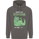 My Dinosaur Ate Your Unicorn Funny T-Rex Mens 80% Cotton Hoodie Charcoal
