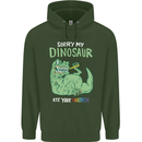 My Dinosaur Ate Your Unicorn Funny T-Rex Mens 80% Cotton Hoodie Forest Green