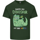 My Dinosaur Ate Your Unicorn Funny T-Rex Mens Cotton T-Shirt Tee Top Forest Green