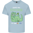My Dinosaur Ate Your Unicorn Funny T-Rex Mens Cotton T-Shirt Tee Top Light Blue