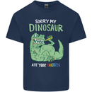 My Dinosaur Ate Your Unicorn Funny T-Rex Mens Cotton T-Shirt Tee Top Navy Blue