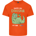 My Dinosaur Ate Your Unicorn Funny T-Rex Mens Cotton T-Shirt Tee Top Orange