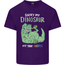 My Dinosaur Ate Your Unicorn Funny T-Rex Mens Cotton T-Shirt Tee Top Purple