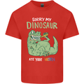 My Dinosaur Ate Your Unicorn Funny T-Rex Mens Cotton T-Shirt Tee Top Red