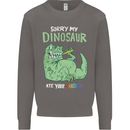 My Dinosaur Ate Your Unicorn Funny T-Rex Mens Sweatshirt Jumper Charcoal