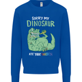My Dinosaur Ate Your Unicorn Funny T-Rex Mens Sweatshirt Jumper Royal Blue
