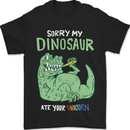 My Dinosaur Ate Your Unicorn Funny T-Rex Mens T-Shirt 100% Cotton Black