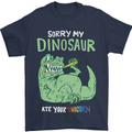 My Dinosaur Ate Your Unicorn Funny T-Rex Mens T-Shirt 100% Cotton Navy Blue