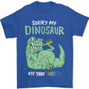 My Dinosaur Ate Your Unicorn Funny T-Rex Mens T-Shirt 100% Cotton Royal Blue