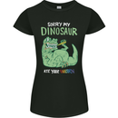 My Dinosaur Ate Your Unicorn Funny T-Rex Womens Petite Cut T-Shirt Black