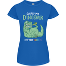 My Dinosaur Ate Your Unicorn Funny T-Rex Womens Petite Cut T-Shirt Royal Blue