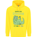 My Dinosaur Ate Your Unicorn T-Rex Funny Childrens Kids Hoodie Yellow