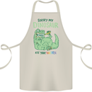 My Dinosaur Ate Your Unicorn T-Rex Funny Cotton Apron 100% Organic Natural