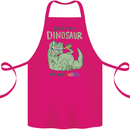 My Dinosaur Ate Your Unicorn T-Rex Funny Cotton Apron 100% Organic Pink
