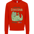 My Dinosaur Ate Your Unicorn T-Rex Funny Kids Sweatshirt Jumper Bright Red