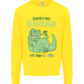 My Dinosaur Ate Your Unicorn T-Rex Funny Kids Sweatshirt Jumper Yellow