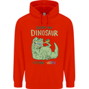 My Dinosaur Ate Your Unicorn T-Rex Funny Mens 80% Cotton Hoodie Bright Red