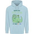 My Dinosaur Ate Your Unicorn T-Rex Funny Mens 80% Cotton Hoodie Light Blue