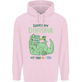 My Dinosaur Ate Your Unicorn T-Rex Funny Mens 80% Cotton Hoodie Light Pink
