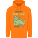 My Dinosaur Ate Your Unicorn T-Rex Funny Mens 80% Cotton Hoodie Orange