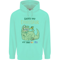 My Dinosaur Ate Your Unicorn T-Rex Funny Mens 80% Cotton Hoodie Peppermint