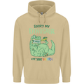 My Dinosaur Ate Your Unicorn T-Rex Funny Mens 80% Cotton Hoodie Sand