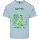 My Dinosaur Ate Your Unicorn T-Rex Funny Mens Cotton T-Shirt Tee Top Light Blue